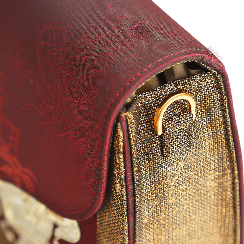 Ultra-Light Saddle Loong Embroidery Bag Recycled Fabric with Hualuo Silk 216g - Image 9