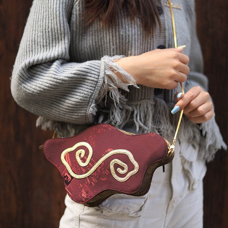 Ultra-Light Cloud Shape Handbag in Recycled Fabric with Hualuo Silk 145g - Image 3