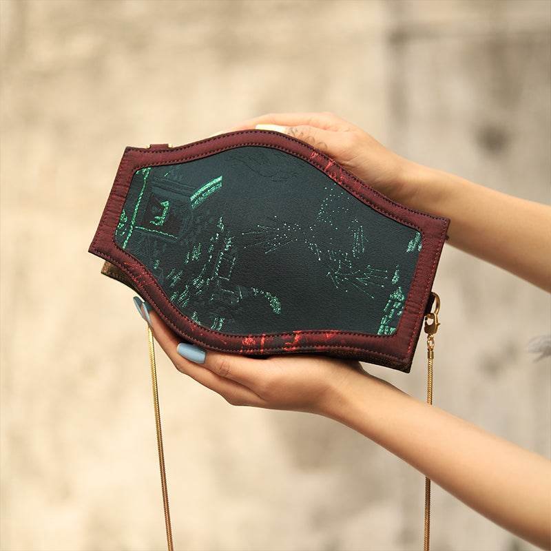 Ultra-Light Water Bottle-Shaped Song Brocade Vintage Style Crossbody Bag 164g - Image 3