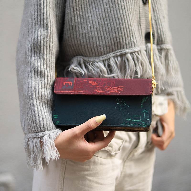 Ultra-Light Envelope Clutch Handbag Song Brocade in Recycled Fabric 133g - Image 3