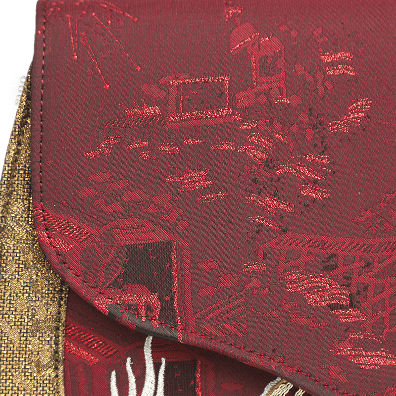 Ultra-Light Saddle Loong Embroidery Bag Recycled Fabric with Hualuo Silk 216g - Image 10