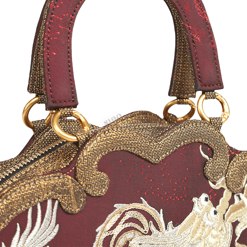 Ultra-Light Ruyi Loong Embroidery Handbag – Recycled Fabric with Hualuo Silk 205g - Image 9