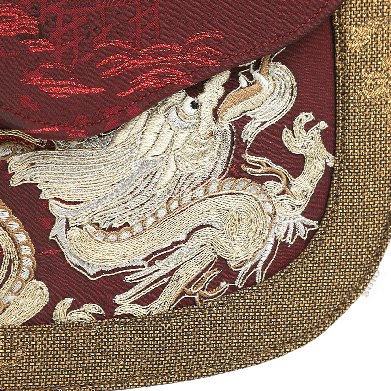 Ultra-Light Saddle Loong Embroidery Bag Recycled Fabric with Hualuo Silk 216g - Image 8