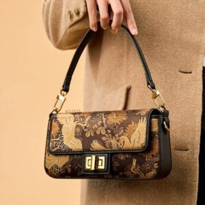 3_Xiangyunsha_Silk_Vintage_Crane_Print_Shoulder_Bag_YS120648