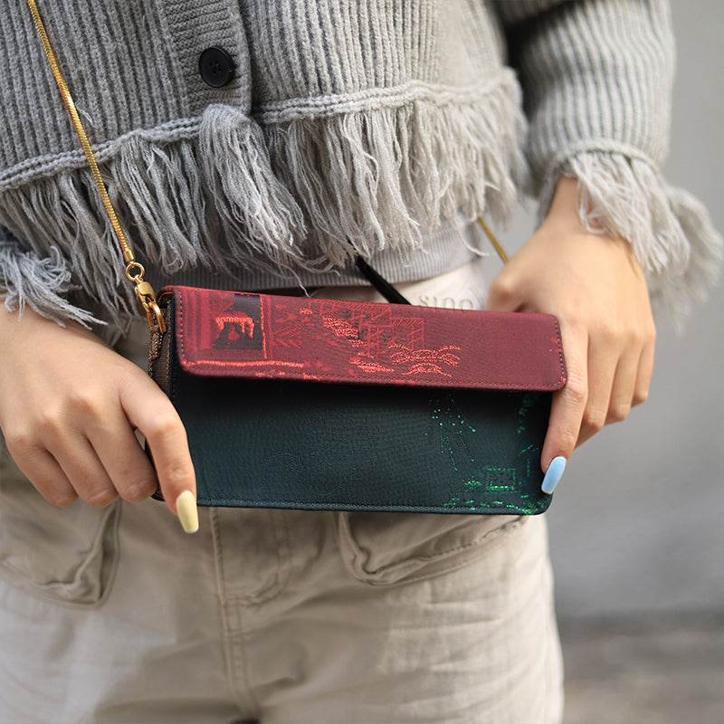 Ultra-Light Envelope Clutch Handbag Song Brocade in Recycled Fabric 133g - Image 4