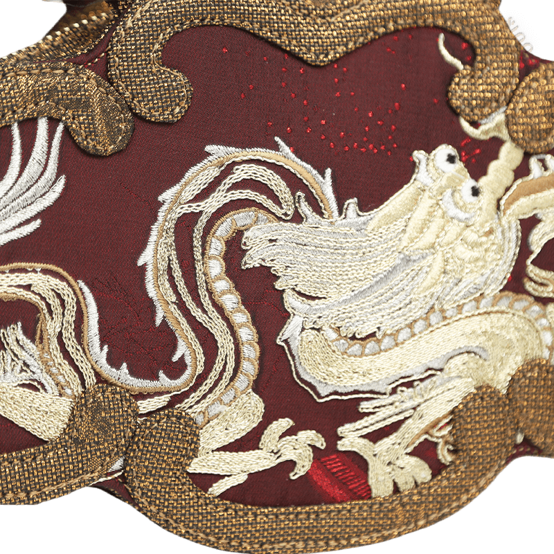 Ultra-Light Ruyi Loong Embroidery Handbag – Recycled Fabric with Hualuo Silk 205g - Image 10