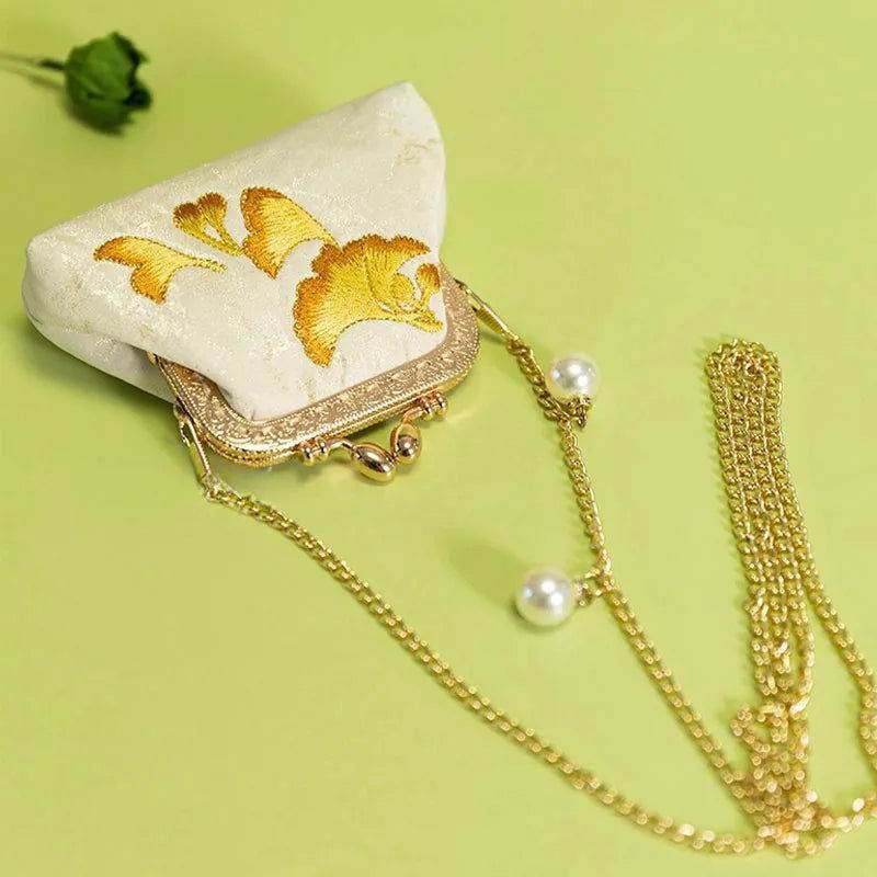 Embroidery Vintage Mini Coin Kiss Lock Purse Wallet - Image 6