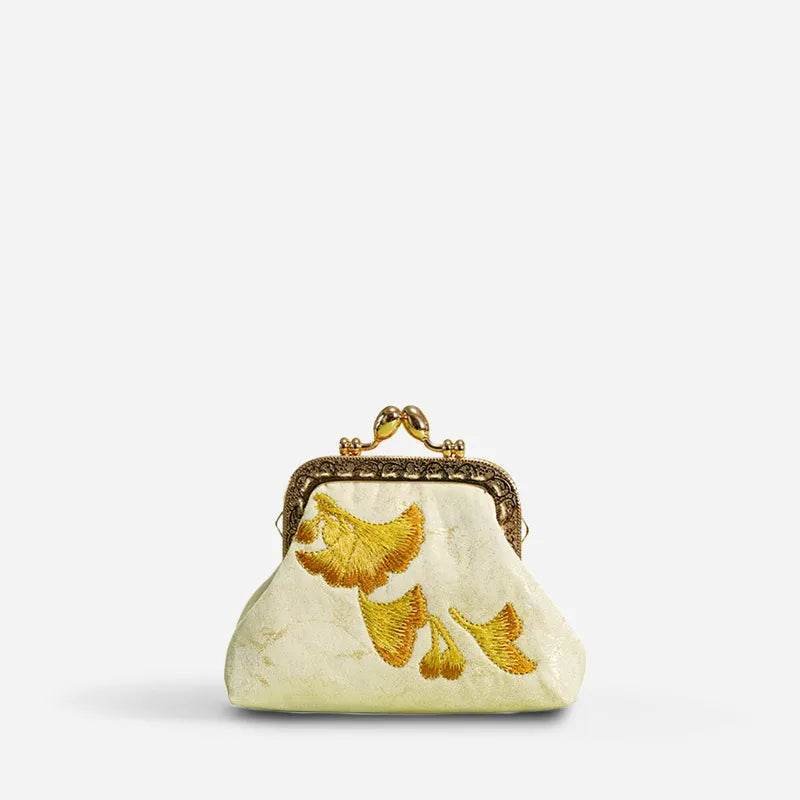 Embroidery Vintage Mini Coin Kiss Lock Purse Wallet - Image 10