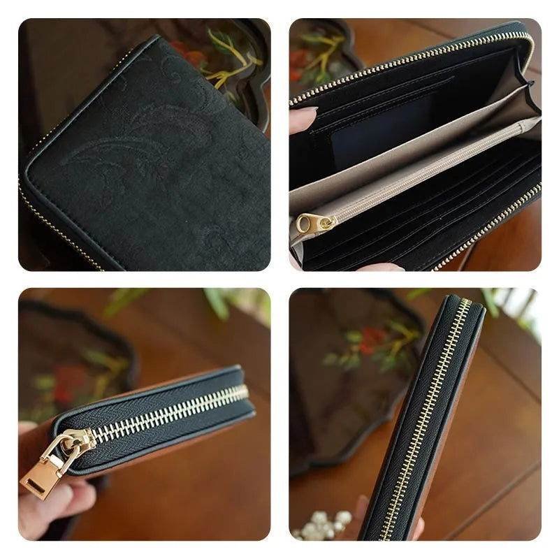Xiangyunsha Silk Cloud Brocade Heritage Clutch Wallet - Image 9