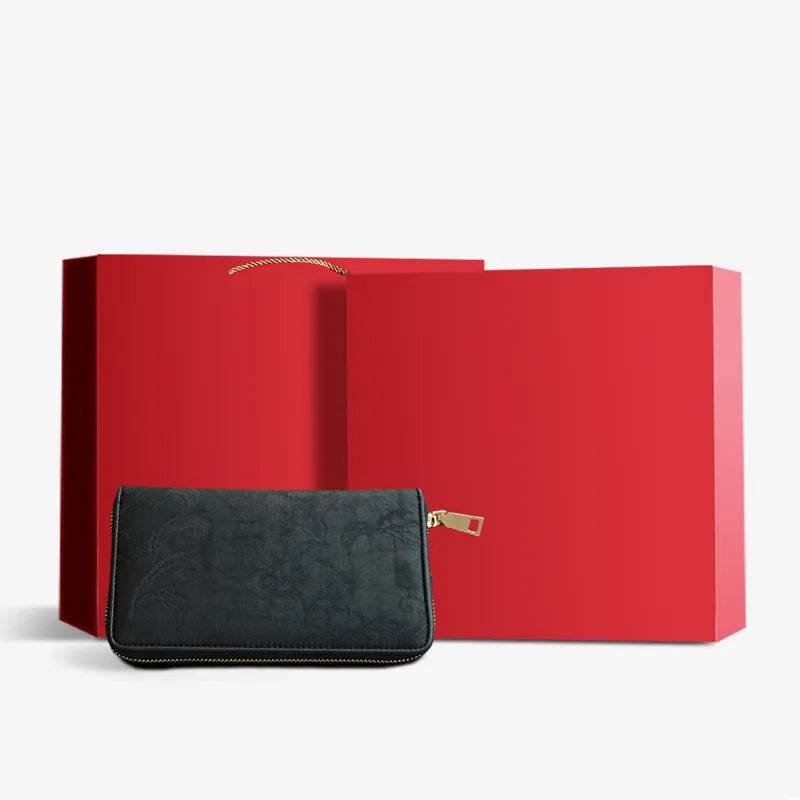 Xiangyunsha Silk Cloud Brocade Heritage Clutch Wallet - Image 10