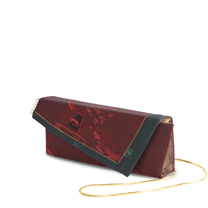 Ultra-Light Envelope Clutch Handbag in Recycled Fabric with Hualuo Silk 216g - Image 17