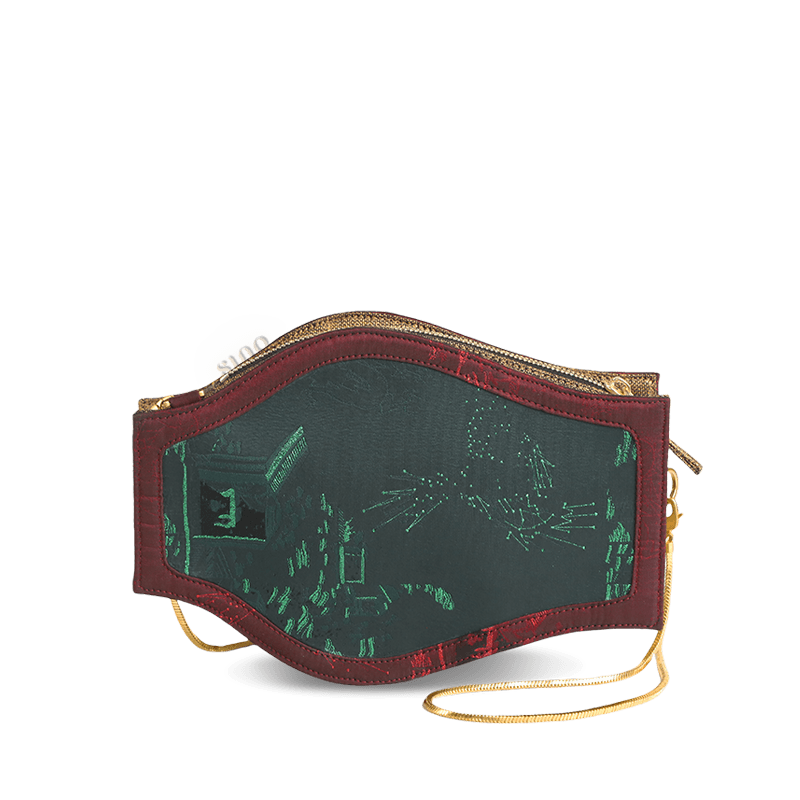 Ultra-Light Water Bottle-Shaped Song Brocade Vintage Style Crossbody Bag 164g