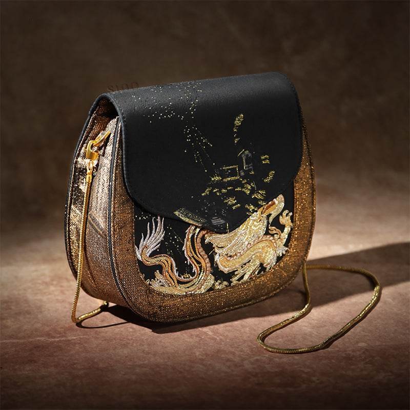 Saddle Loong Embroidered Bag – Ultra-Light 216g, Recycled Fabric & Hualuo Silk - Image 6