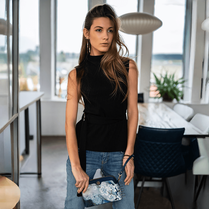 Mulberry Silk Handcrafted Flower Clutch Bag Women Wallet Eveing Purse - Image 3