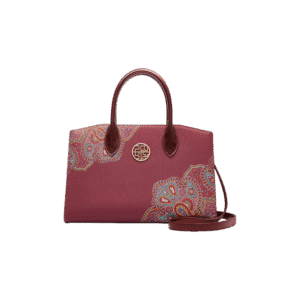 Chinese Style Leather Red Tote Bag Women's Wedding Handbag