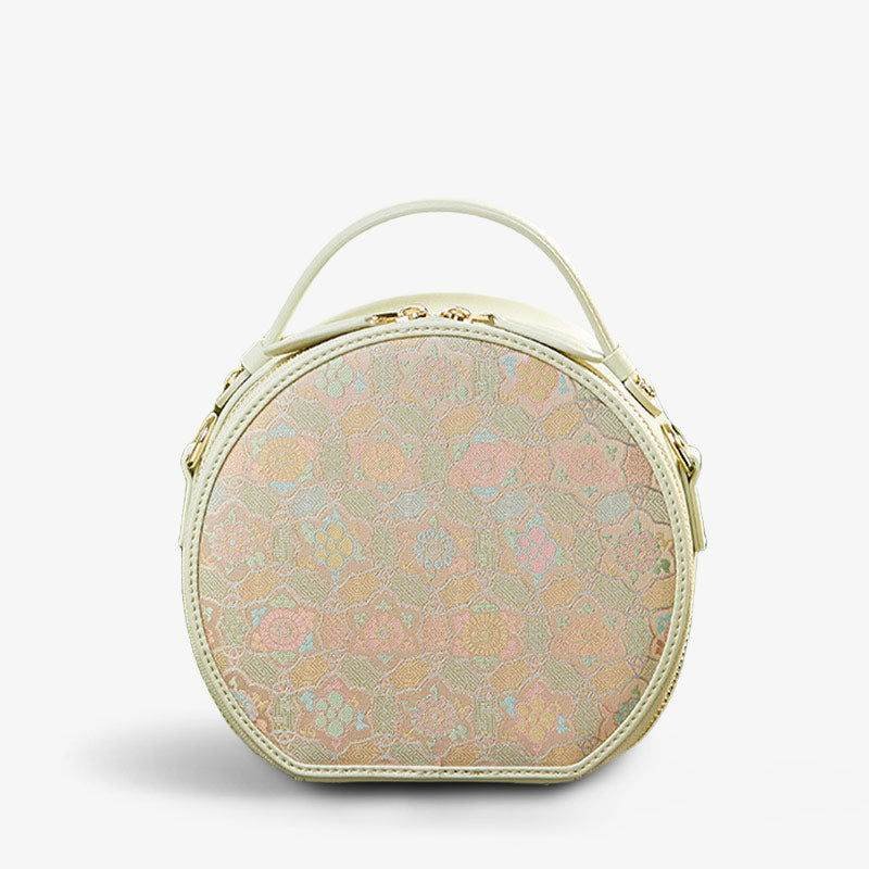 Song Brocade Silk Vintage Round Bag - Image 8