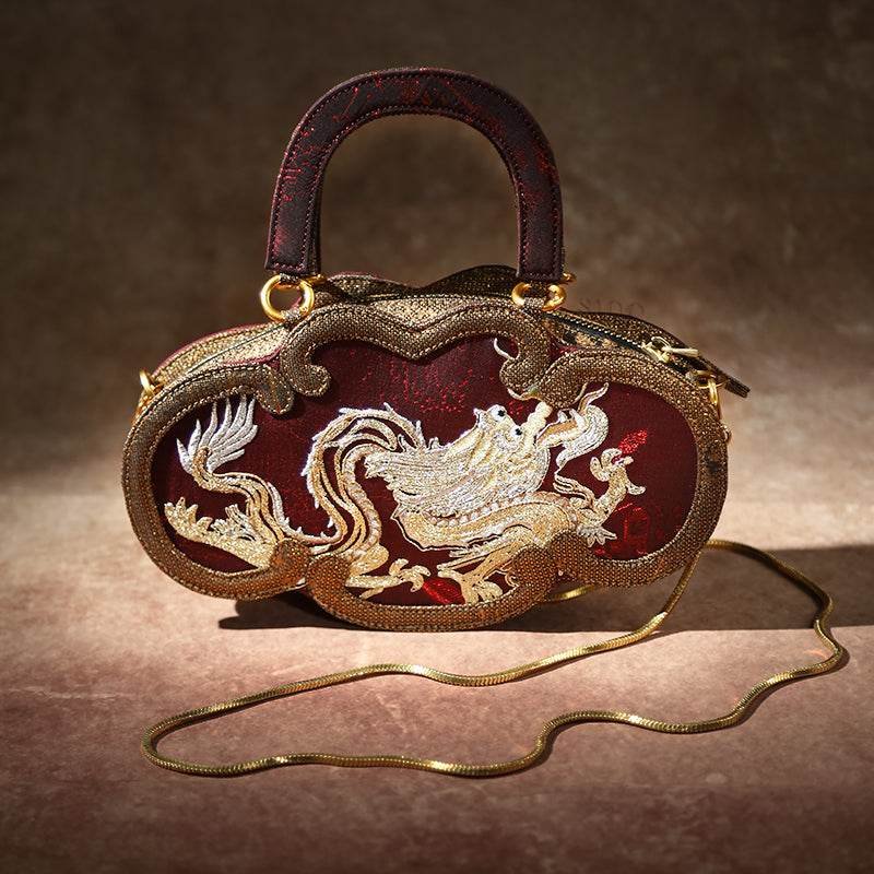 Ultra-Light Ruyi Loong Embroidery Handbag – Recycled Fabric with Hualuo Silk 205g - Image 8