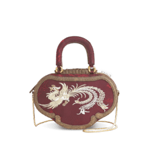 Ultra-Light Ruyi Phoenix Embroidery Handbag Recycled Fabric with Hualuo Silk 205g