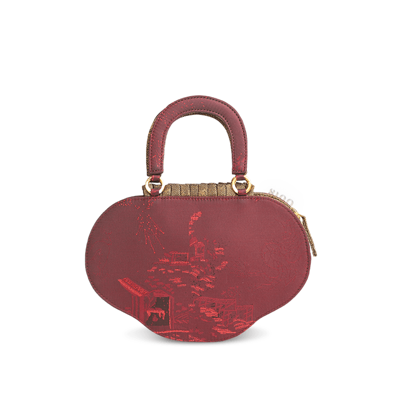 Ultra-Light Ruyi Phoenix Embroidery Handbag Recycled Fabric with Hualuo Silk 205g - Image 21