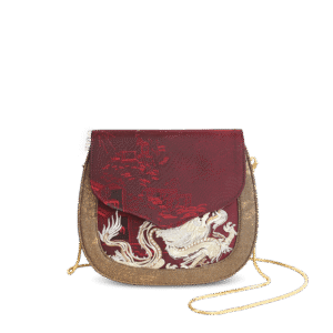 Ultra-Light Saddle Loong Embroidery Bag Recycled Fabric with Hualuo Silk 216g
