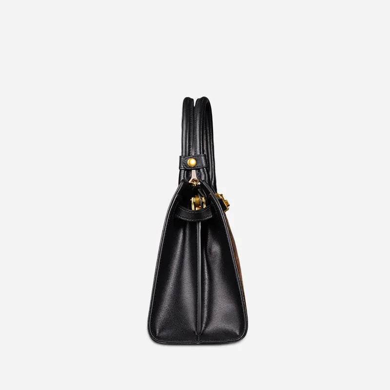 Handmade Song Brocade Chinoiserie Vintage Brown Kelly Bag - Image 10