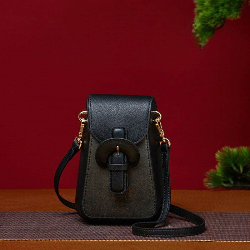 Woven Brocade Vintage Shoulder Phone Bag - Image 2