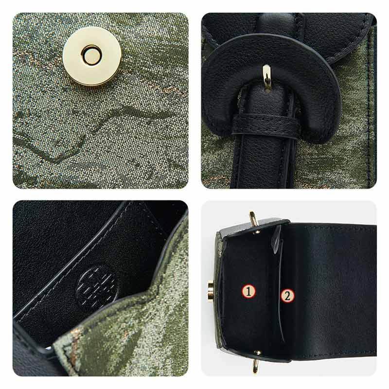 Woven Brocade Vintage Shoulder Phone Bag - Image 6