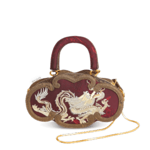 Ultra-Light Ruyi Loong Embroidery Handbag – Recycled Fabric with Hualuo Silk 205g