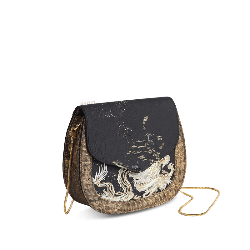 Saddle Loong Embroidered Bag – Ultra-Light 216g, Recycled Fabric & Hualuo Silk - Image 17