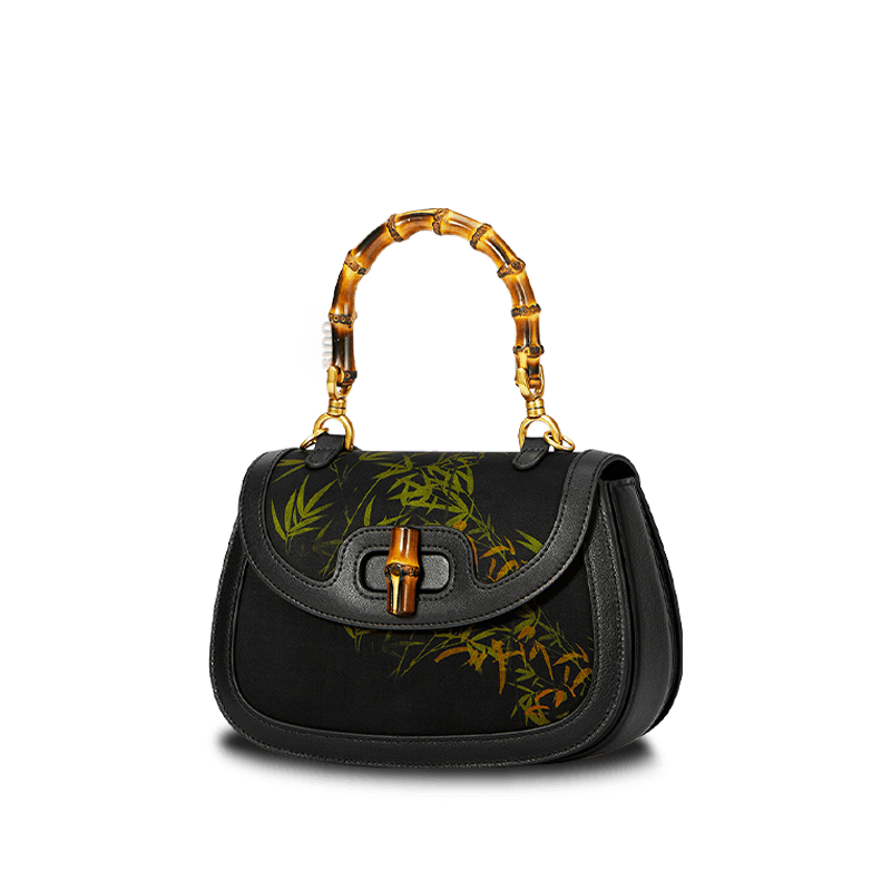 Xiangyunsha Print Crossbody  Bamboo Handle Bag for Women - Image 10