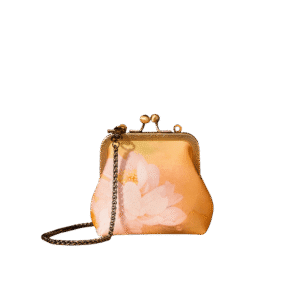 Mulberry Silk Retro Gold Mini Coin Purse Wallet Lotus